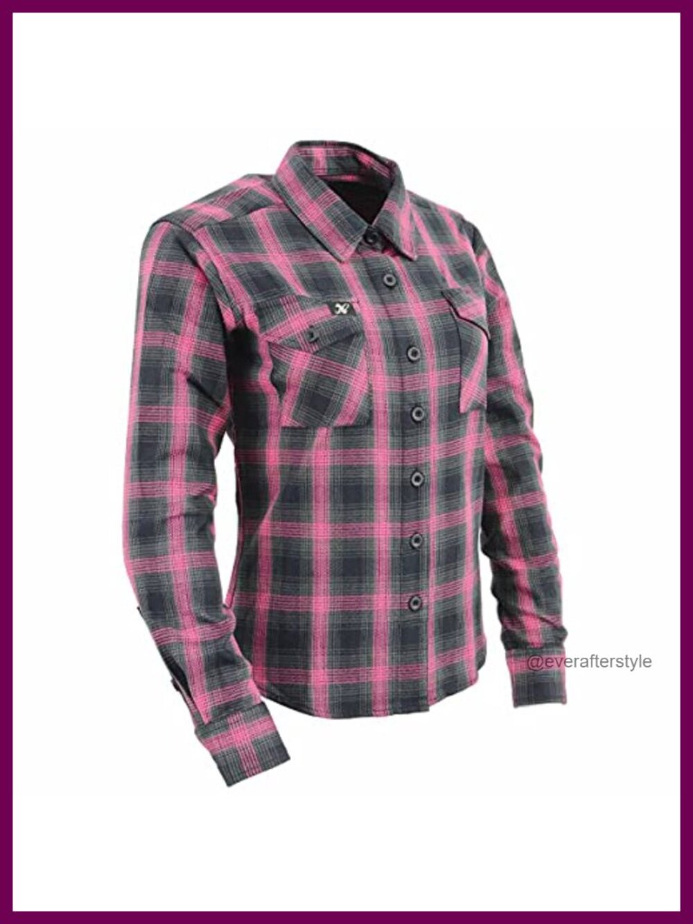 Milwaukee Leather Womens 100% Cotton Flannel Button Down Shirt